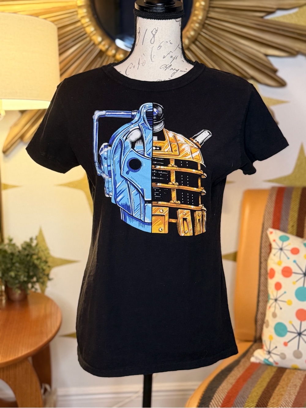 Rare Doctor Who/Daft Punk Mashup with Cyberman & Dalek Helmet Graphic